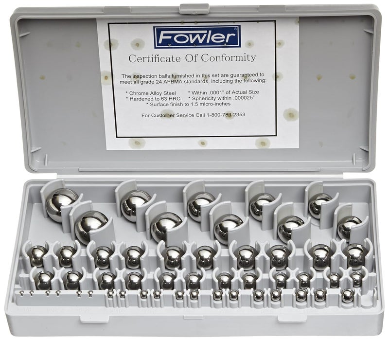 Fowler 52-438-766 Chrome Steel Inch Gauge Ball Set, 52 Piece - Image 1