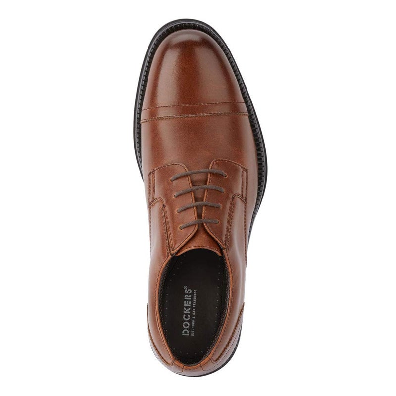 DOCKERS Mens Garfield Dress Cap Toe Oxford Shoe - Wide Widths Available, Tan, 12 M - Image 2