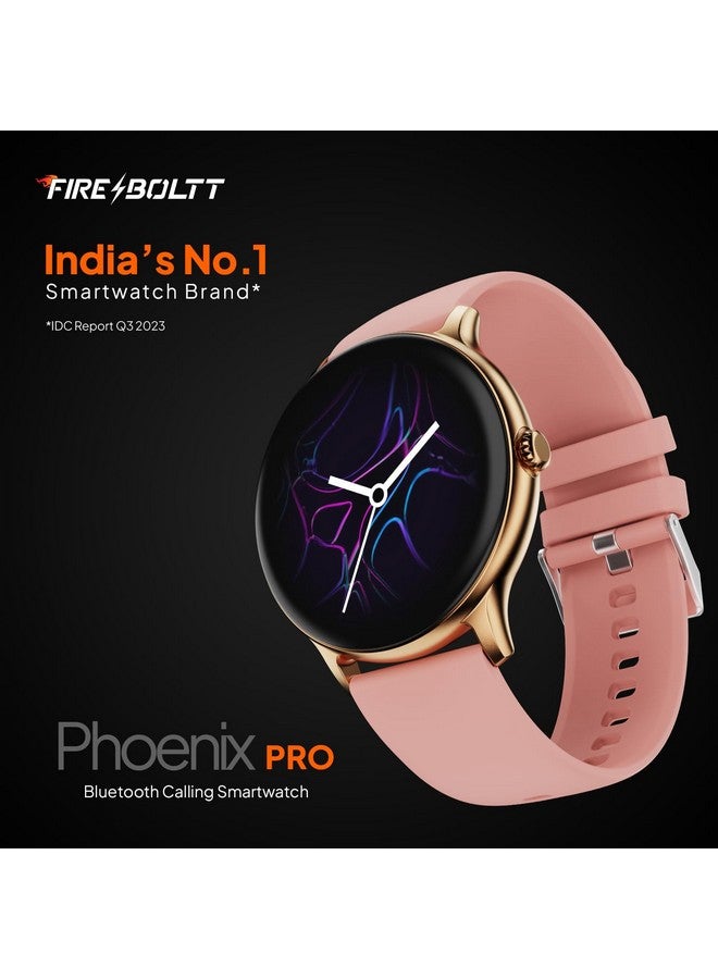 Fire-Boltt Fire-Boltt Phoenix Pro 35.3mm (1.39 inch) Bluetooth Calling Smart Watch, AI Voice Assistant, Metal Body with 120+ Sports Modes, SpO2, Heart Rate Monitoring (Gold Pink) - Image 2