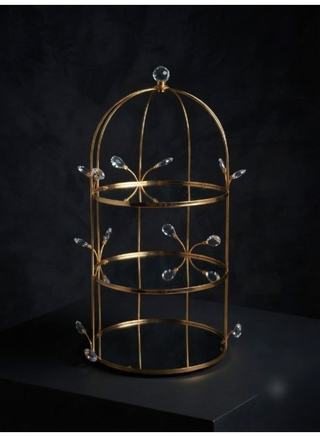 3-Tier Crystal Serving Stand – Diameter: 25 cm