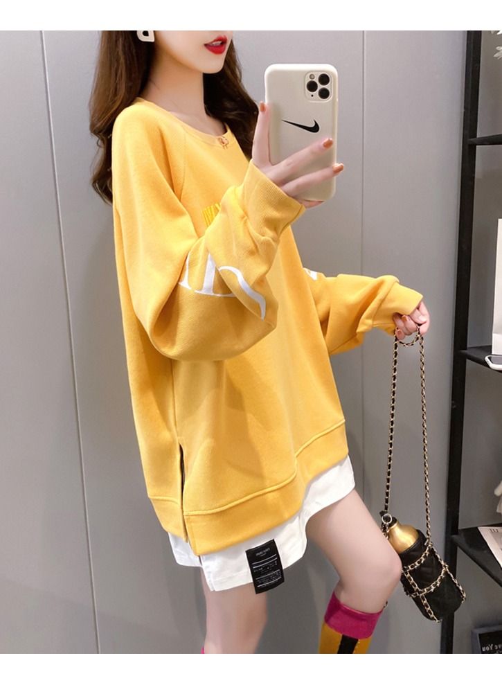 NIBEMINENT Plus size women's mid-length sweater thin top  - Image 4