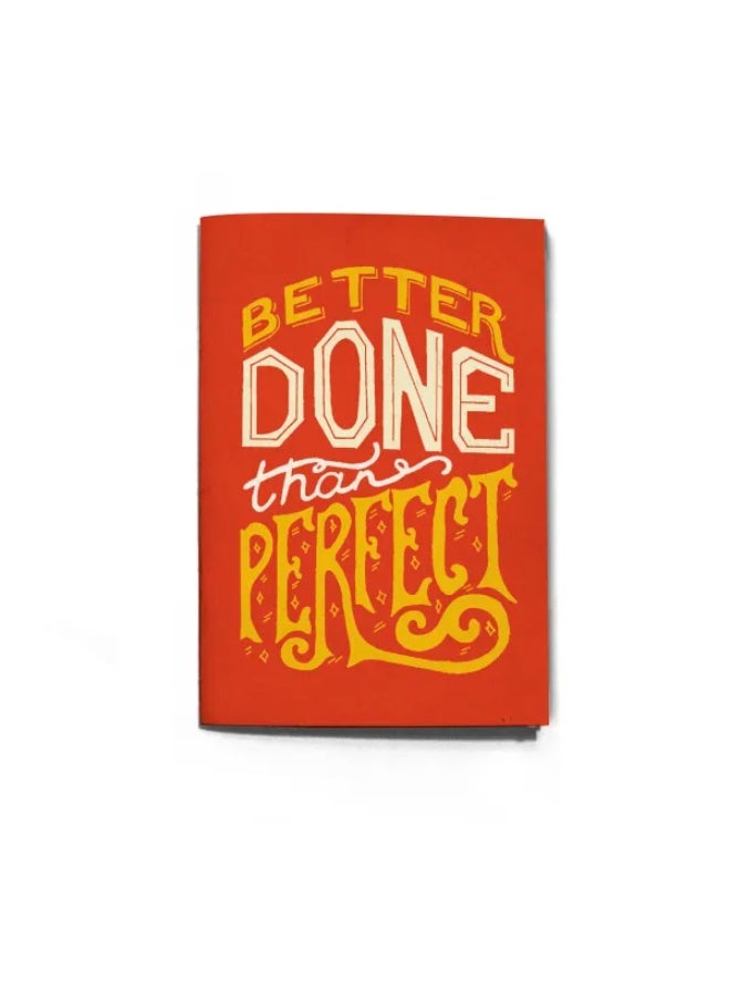 InkJection Daily Hourly Planner A6 size, Better Done, red design - Image 1