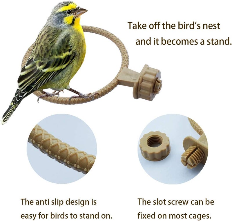 FOIBURELY Bird Breeding Nest Canary Finch Parrot Weave Hemp Rope Nest（4.4inches） - Image 3