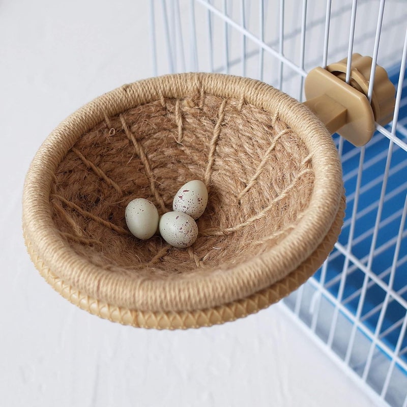 FOIBURELY Bird Breeding Nest Canary Finch Parrot Weave Hemp Rope Nest（4.4inches） - Image 4