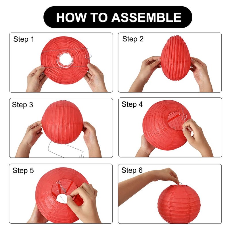 BEISHIDA 16 Pcs Sage Green Gold Paper Lanterns,Hanging Decorative Chinese Japanese Round Paper Lantern Lamp for Birthday Wedding Baby Bride Shower Home Party Decoration - Image 3