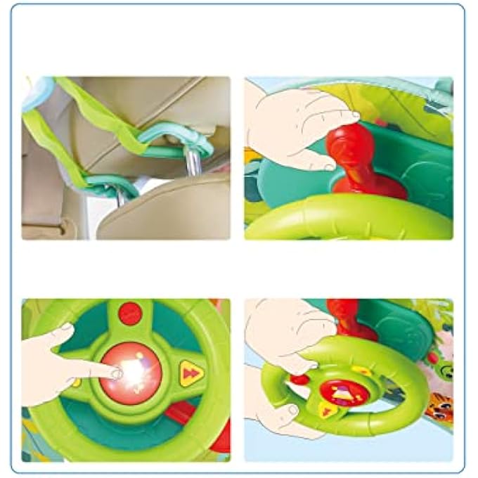 CAR STEERING WHEEL WITH LIGHTS MUSIC INDICATOR AND HORN PRETENT TO DRIVE TOY FOR PLAYING AT CAR OR VEHICLE FOR 12 MONTH AND ABOVE BOY AND GIRLS - Image 3