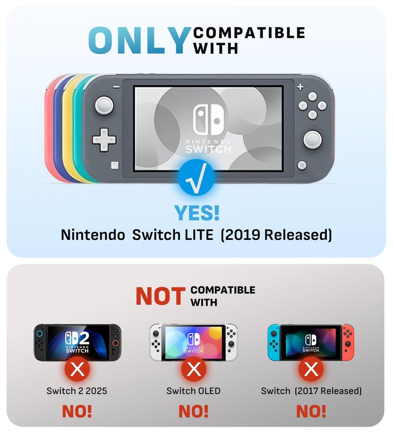 Mumba Grip Case for Nintendo Switch Lite (2019 Release), [Blade Series] TPU Protective Portable Cover Accessories Compatible with Switch Lite Console 2019 Release (FrostBlack) - Image 2