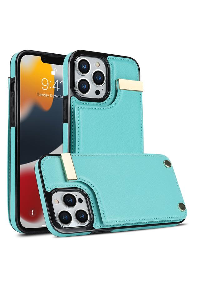 زبون جراب لهاتف iPhone 12 Pro Max مزود بمشبك معدني وفتحات للبطاقات - Image 1