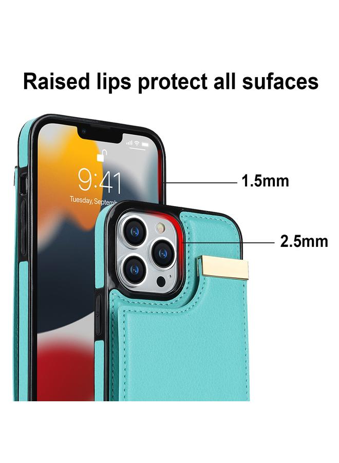 زبون جراب لهاتف iPhone 12 Pro Max مزود بمشبك معدني وفتحات للبطاقات - Image 4