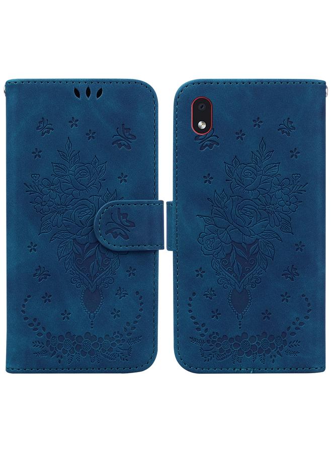 S-TOP Case For Samsung Galaxy A01 Core / M01 Core Butterfly Rose Embossed Leather Phone Case - Image 1