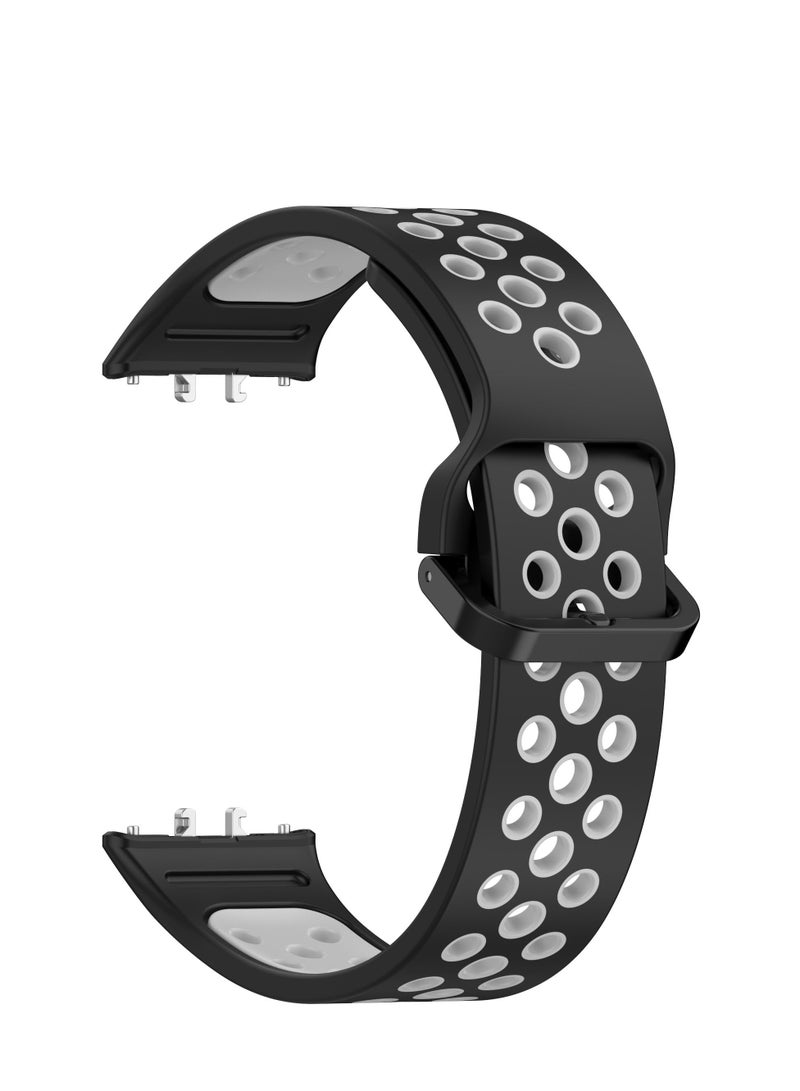 Soft Watchbands Compatible with Samsung Galaxy Fit3 SM-R390 Silicone Sport Wristband Band Replacement Bracelet Quick Release Straps (Grey)  - Image 3