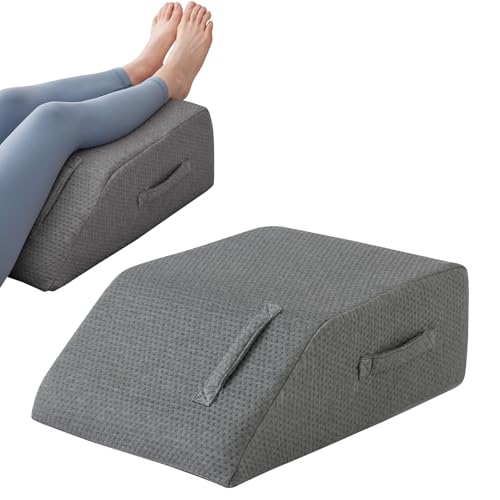 MEGCXIT Leg Pillow Elevation Blood Circulation Leg Wedge for Elevation for Swelling Leg Elevating Pillow for After Surgery Memory Foam Foot Knee Pillow for Back Sleeping 24228 Inch Dark Grey - Image 2