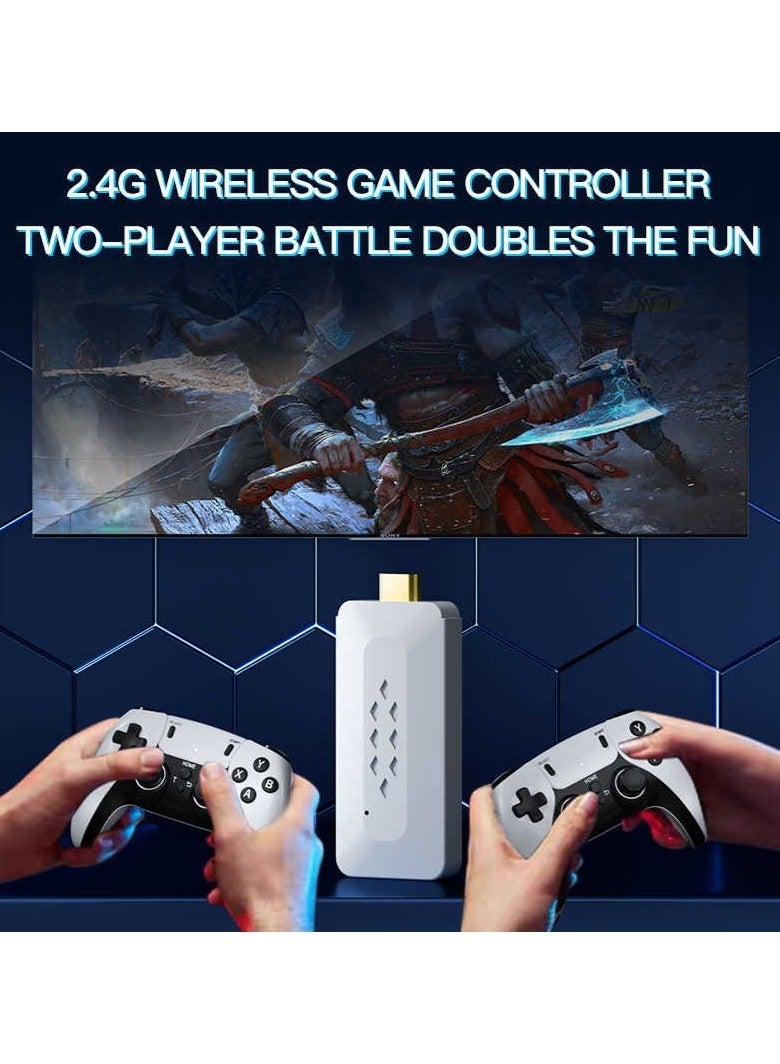 JAJEEK M22 Game Stick 4K Retro Gaming Console with 20000+ Games, Dual 2.4G Wireless Controllers, 64GB Memory - Image 1