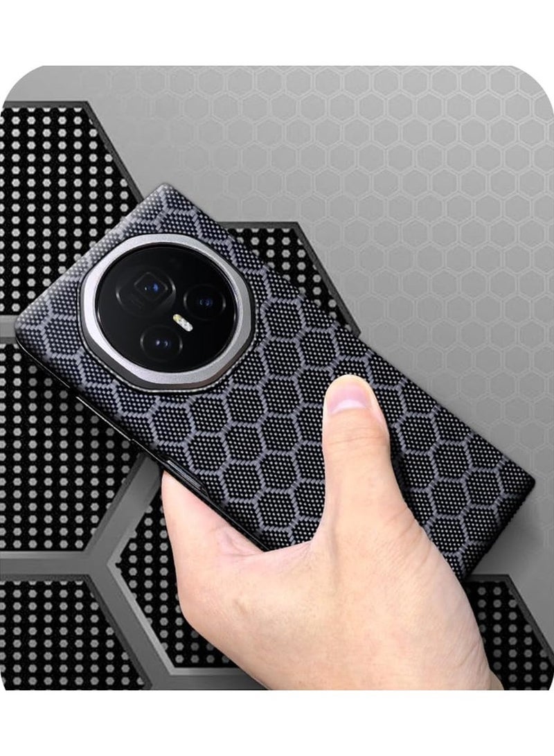 general Case for Honor Magic V3 (2024),Honeycomb Texture Kevlar Aramid Fiber Magnetic Phone Case,Compatible with Car Mount & Wireless Charging,Ultra-thin Protective Hard Cover - Image 5