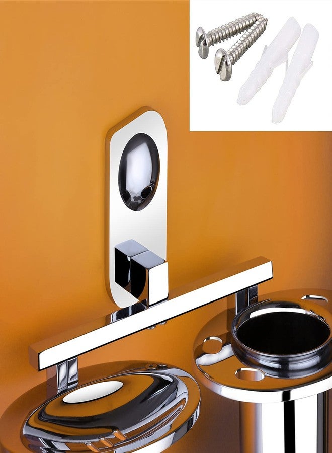 KANJAL soap dish with toothbrush holder tumbler stand for washbasin sabu dani and brush holder for bathroom tumbler holders dispensers CM(304 stainless steel,Chrome finish) - Image 5