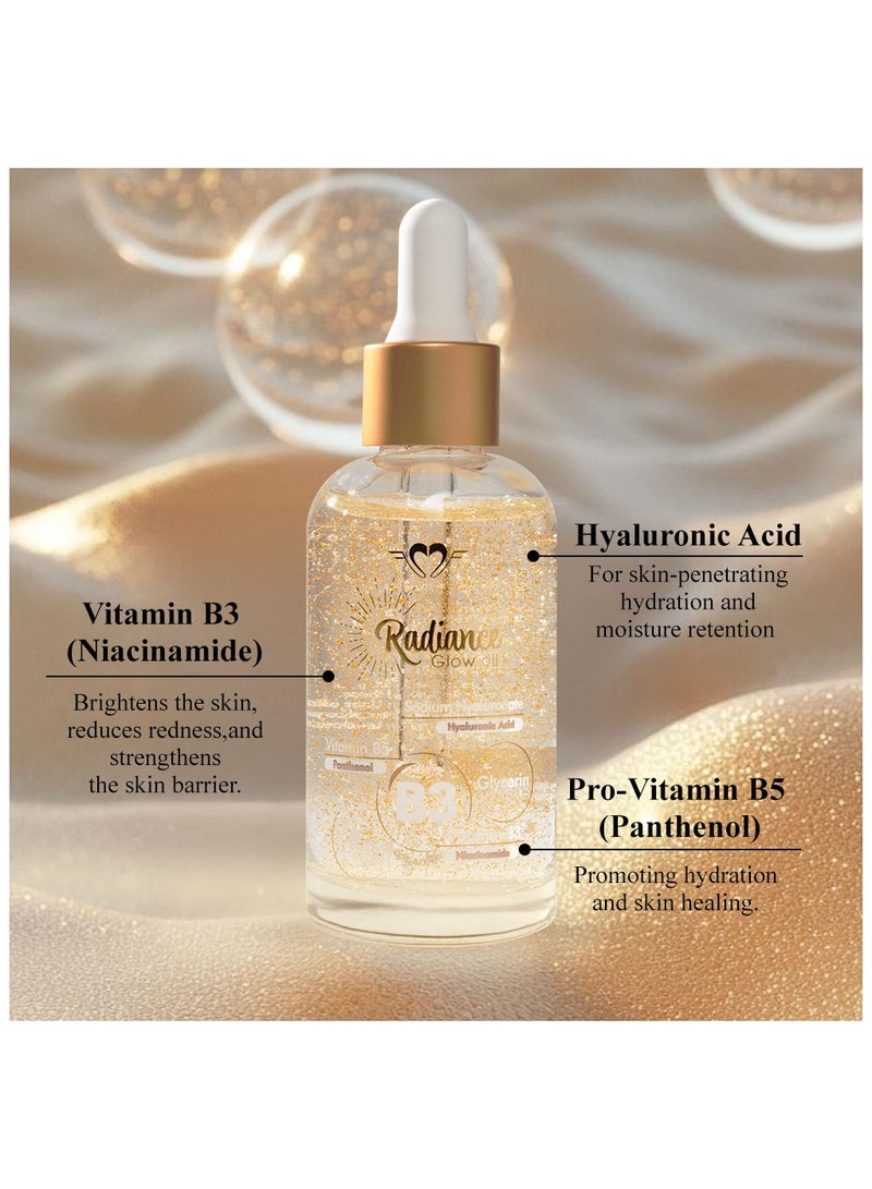 فور إيفر52 زيت إشراقة radiance glow زيت الصوديوم الهيالورونيك وحمض الهيالورونيك - Image 5
