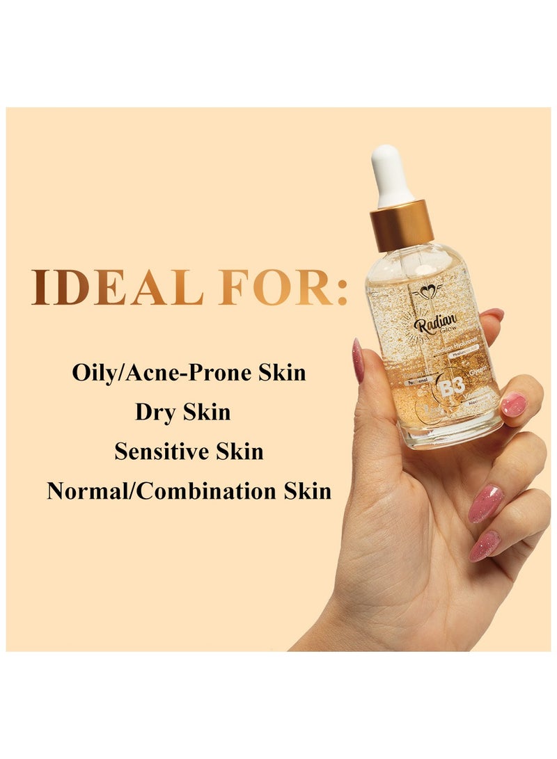 فور إيفر52 زيت إشراقة radiance glow زيت الصوديوم الهيالورونيك وحمض الهيالورونيك - Image 4