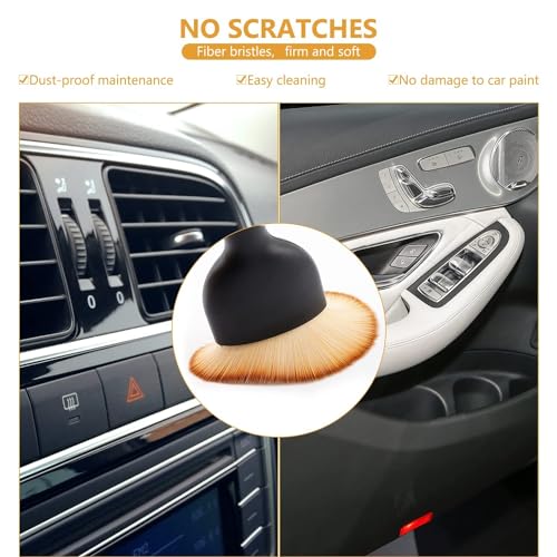 Nubilous Interior Cleaning Brush Multipurpose Car Interior AC Vent Dashboard Dust Dirt Cleaner Cleaning Brush for Car Interior PC Laptop Keyboard Electronic Gadgets Cleaning (Interior Dust Brush) - Image 3