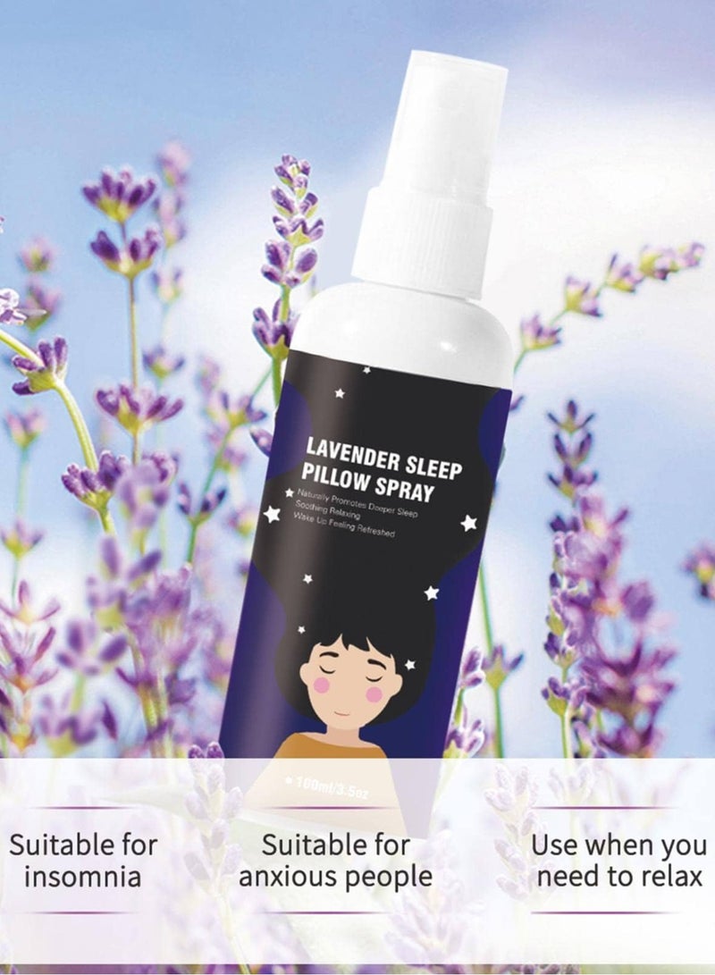 Hllozzi 100ml Lavender Sleep Pillow Spray Pillow Mist Deep Sleep Natural Feeling Spray Aromatherapy Sleep Pillow Mist Sleep Spray for Pillows to Improve Your Sleep Lavender Sleep Spray  - Image 3