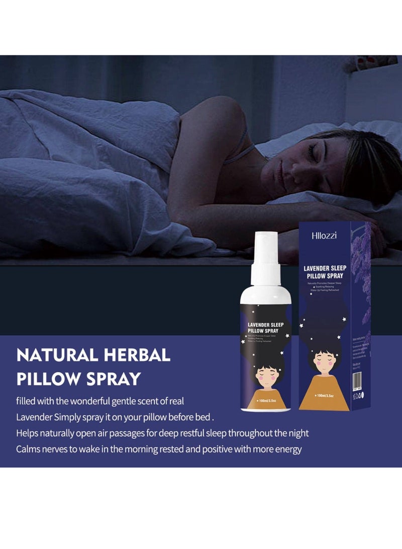 Hllozzi 100ml Lavender Sleep Pillow Spray Pillow Mist Deep Sleep Natural Feeling Spray Aromatherapy Sleep Pillow Mist Sleep Spray for Pillows to Improve Your Sleep Lavender Sleep Spray  - Image 4