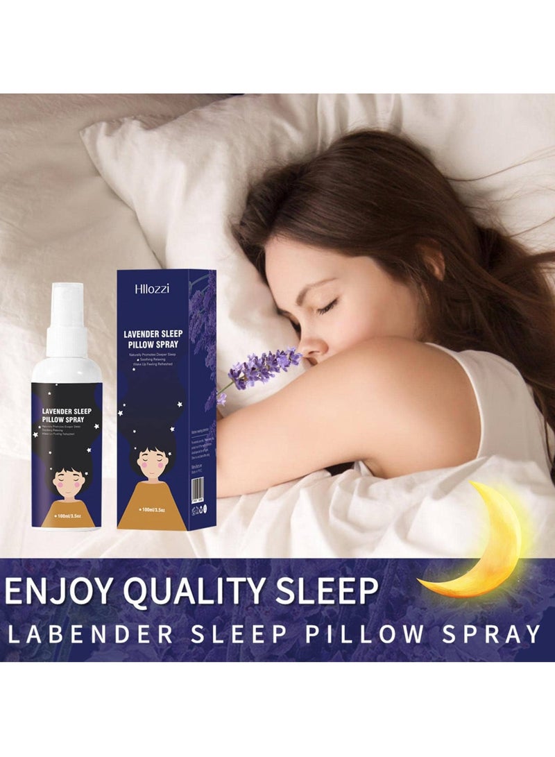 Hllozzi 100ml Lavender Sleep Pillow Spray Pillow Mist Deep Sleep Natural Feeling Spray Aromatherapy Sleep Pillow Mist Sleep Spray for Pillows to Improve Your Sleep Lavender Sleep Spray  - Image 5