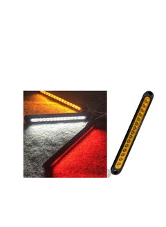 Generic LED flashlight ruler 25cm 15 LED4-terminal wire, bright LED lighting, multiple lighting modes (fixed / flash / moving) waterproof suitable for cars, bicycles and trucks - yellow color lighting - from Rana store  - Image 1