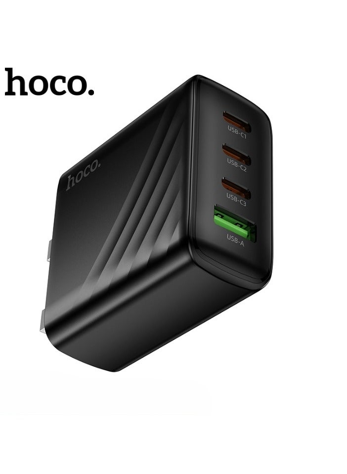 هوكو شاحن ذكي CS27B - شاحن حائطي بأربعة منافذ بقوة ٦٧ واط | ٣ منافذ USB-C + منفذ USB-A | PD بقوة ٦٧ واط + QC3.0 | قابس المملكة المتحدة - Image 4