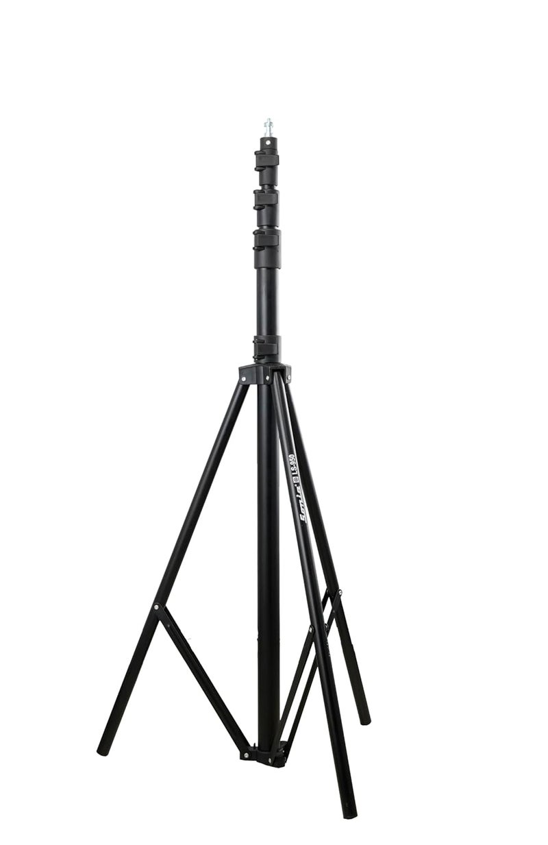 Sonia حامل إضاءة LS-950 بارتفاع 14 قدم ثقيل الوزن وقابل للطي محمول لاضاءة الحلقة، الفلاش، العاكس، الموزع، للتصوير الاحترافي في الاستوديو - Image 4