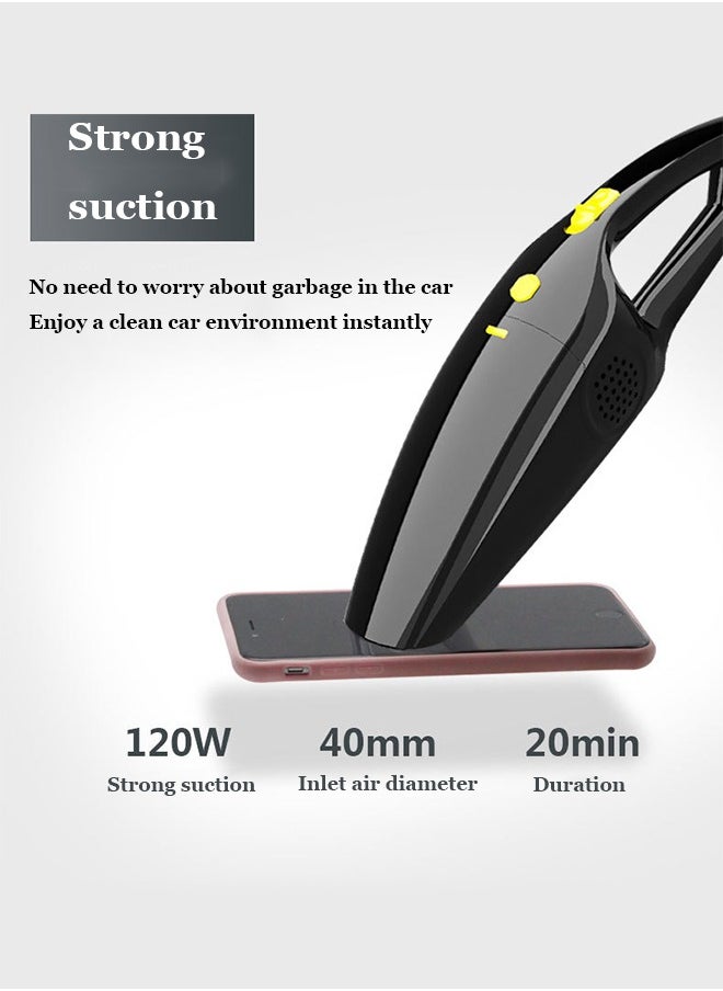 WEMART - Vacuum Cleaner，Handheld Vacuum，Handheld Cordless Vacuum，Car Vacuum Portable Cordless（Black） - Image 1