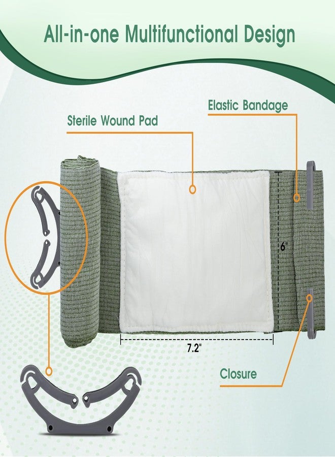 SuccorWare 6 Inch 3 Packs Israeli Bandage - Emergency Bandage with Vacuum Sterile Package - for Wound Dressing, First Aid Kit, Medical Trauma Kit Refill - Image 3