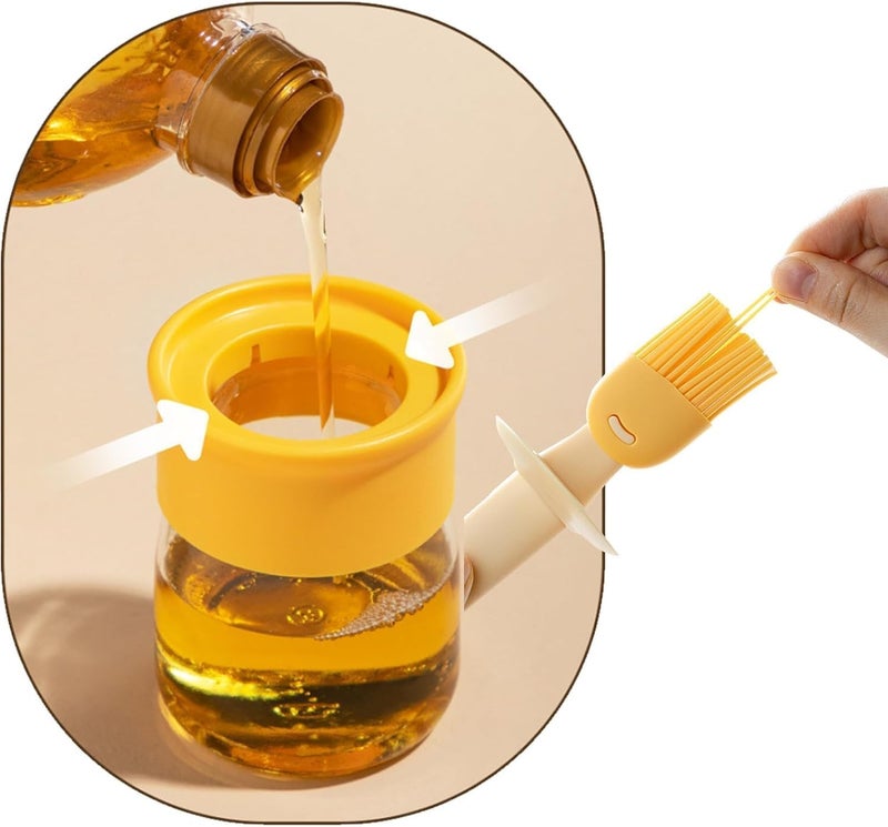 Sixfire Glass Olive Oil Dispenser for Kitchen, 2 in 1 Oil Dispenser Bottle with Silicone Basting Brush for Cooking Vinegar Sauce BBQ Grill Frying Baking,Air Fryer. - Image 5