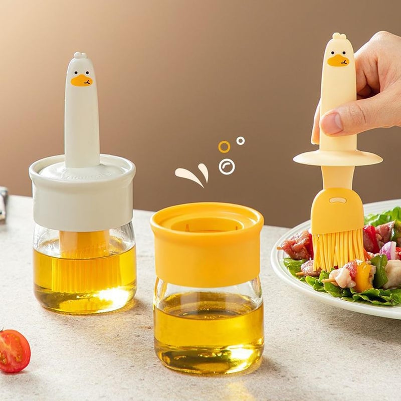 Sixfire Glass Olive Oil Dispenser for Kitchen, 2 in 1 Oil Dispenser Bottle with Silicone Basting Brush for Cooking Vinegar Sauce BBQ Grill Frying Baking,Air Fryer. - Image 2