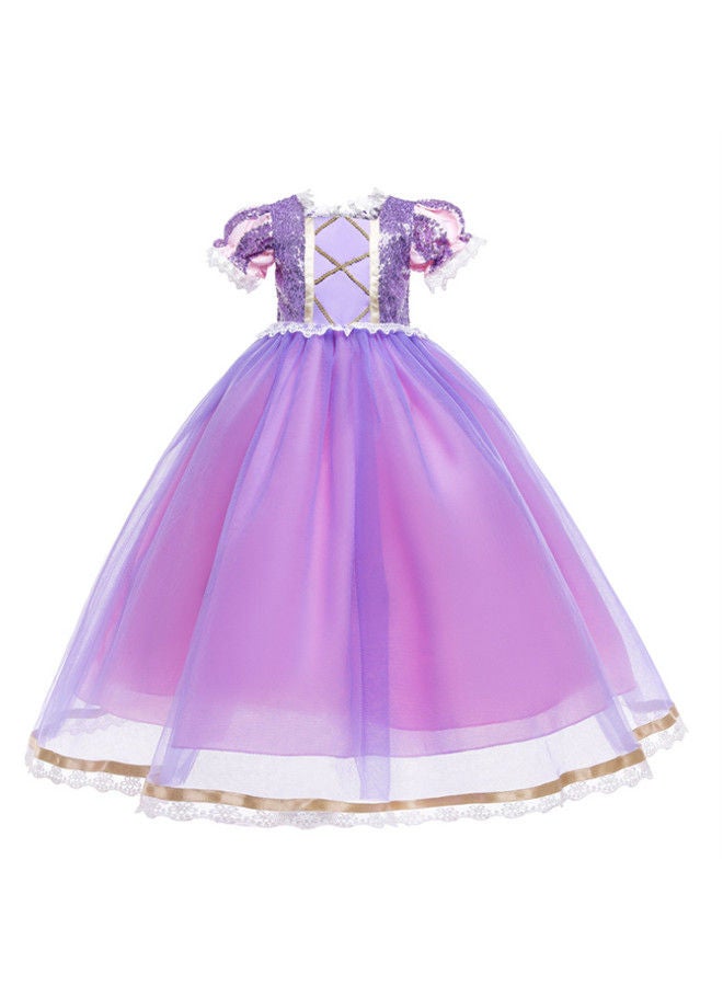 Beauenty Princess Rapunzel Dress Up Girls Party Cosplay Girl Clothing Birthday Sequined Kids Luxury Fairy Costume Pageant Ball Gown - Image 1