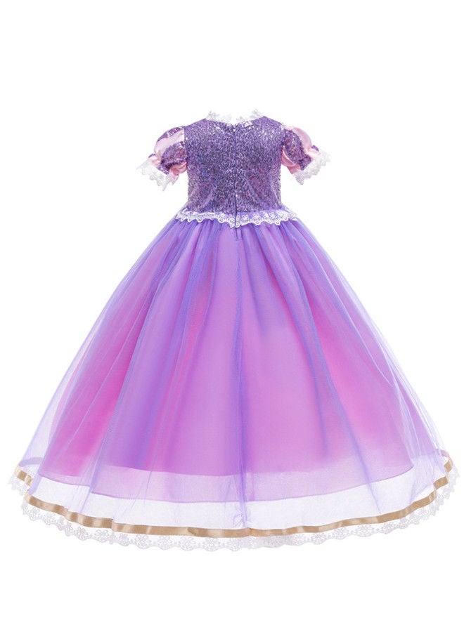 Beauenty Princess Rapunzel Dress Up Girls Party Cosplay Girl Clothing Birthday Sequined Kids Luxury Fairy Costume Pageant Ball Gown - Image 3
