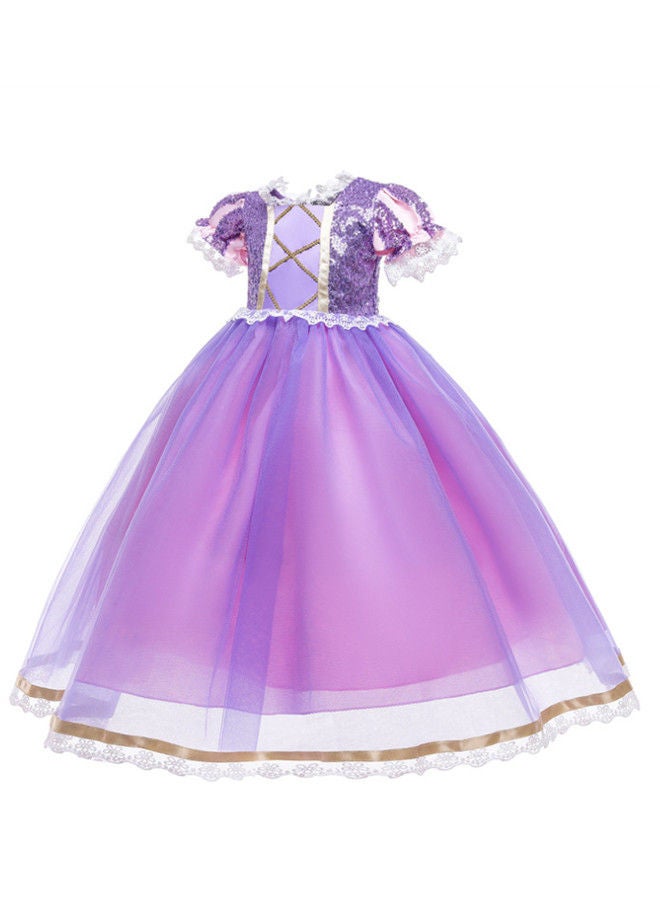Beauenty Princess Rapunzel Dress Up Girls Party Cosplay Girl Clothing Birthday Sequined Kids Luxury Fairy Costume Pageant Ball Gown - Image 2