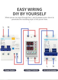 TOMZN High and low voltage and current protection device, 2 digital screen, 80 amp adjustment capacity  - Image 4