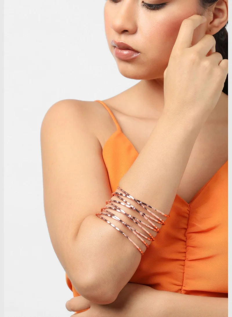 SOHI Gold Plated Party Designer Armlet For Women