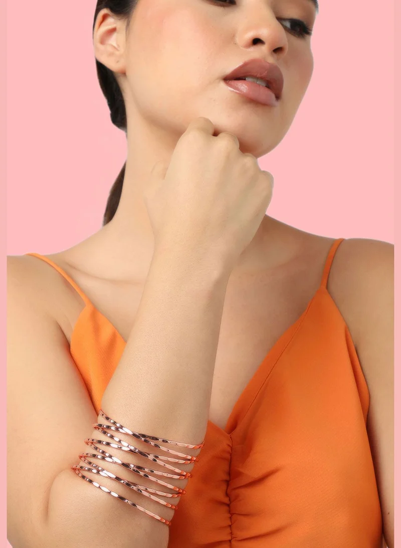SOHI Gold Plated Party Designer Armlet For Women