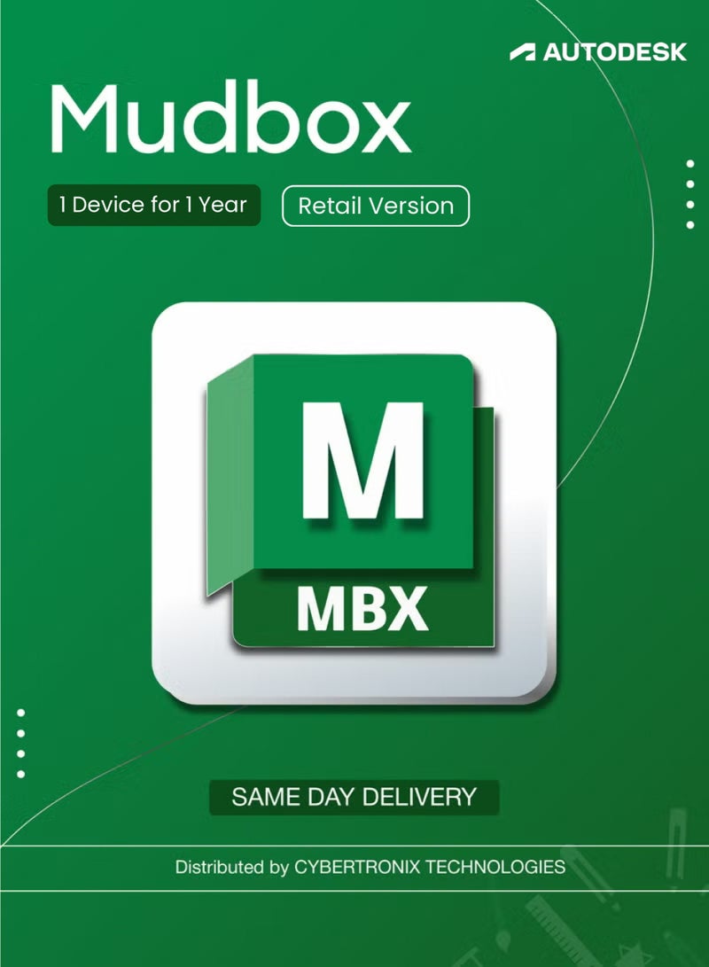 Autodesk Mudbox ( Retail Version )| 1 Device for 1 Year | Digital License | SAME DAY DELIVERY