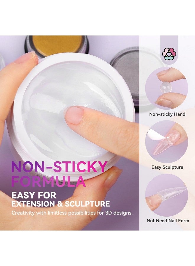 سافي لاند جل بناء أظافر SAVILAND صلب - 60 جرام، سعة كبيرة، جل ثلاثي الأبعاد، جل نحت للأظافر، غير لاصق، جل صلب لليدين، جل نحت، غراء أظافر، جل تمديد مع ترتر، مسحوق أظافر كروم، صالون منزلي - Image 4