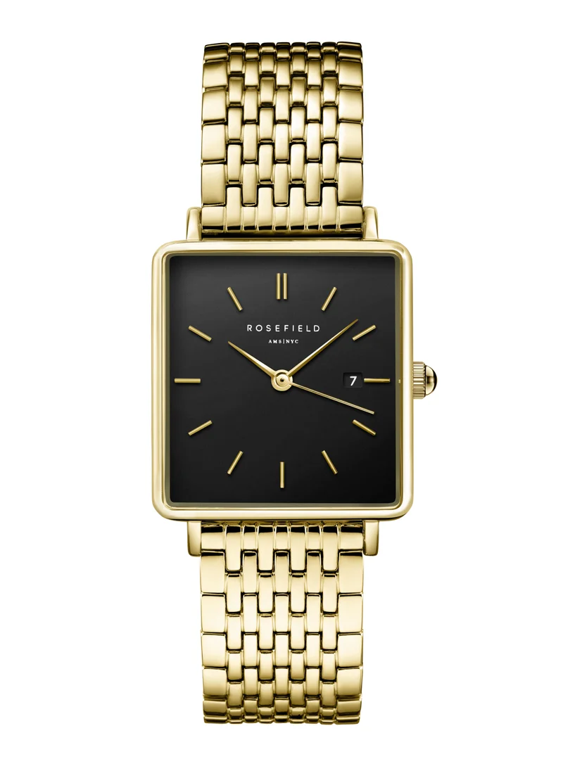 روزفيلد Rosefield The Boxy Black Steel Gold - QBSG-Q017