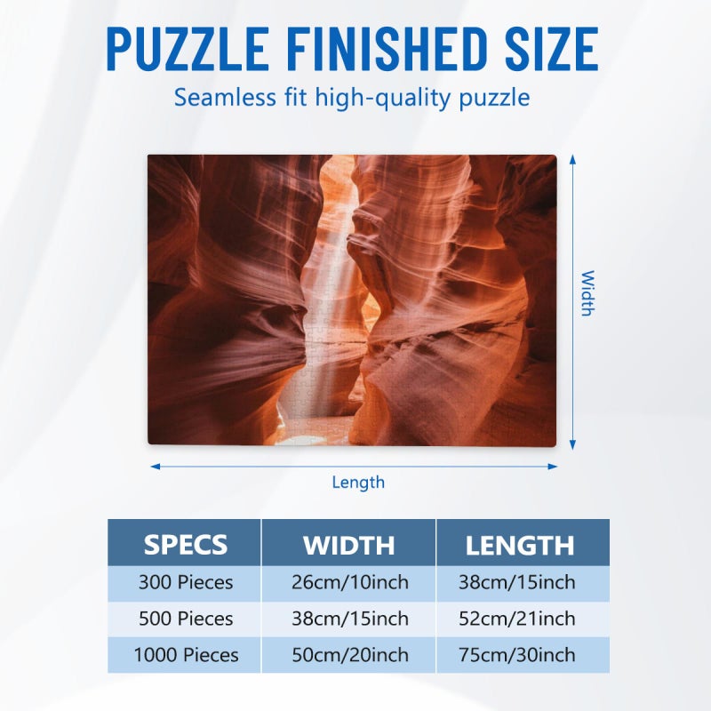 1000 Pieces Jigsaw Puzzle Antelope Canyon HD Challenging Complex Pattern for Adults and Teens - Image 3