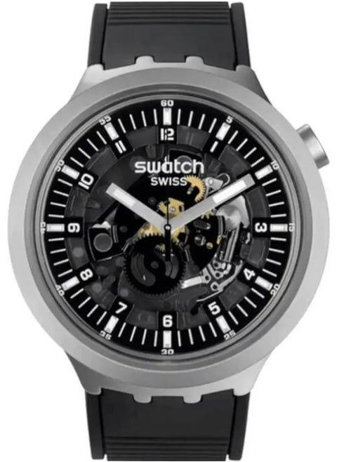Swatch Analog Swiss Men's Watch With Rubber Strap SB07S105