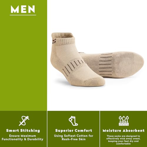 Supersox Bamboo Ankle Length Socks for Man | 4 Times Softer than Cotton | Sustainable Fabric | Anti-Odour Socks for Sports, Gym & Daily Wear | Beige Colour | Pack of 3 - Image 4