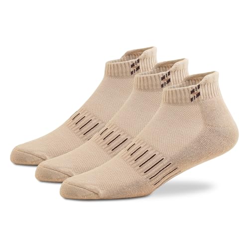 Supersox Bamboo Ankle Length Socks for Man | 4 Times Softer than Cotton | Sustainable Fabric | Anti-Odour Socks for Sports, Gym & Daily Wear | Beige Colour | Pack of 3 - Image 1