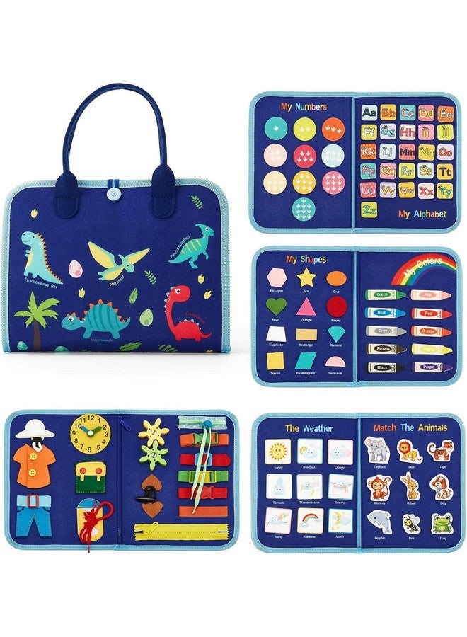 KolorFish Toddler Busy Board Book - Montessori Toys for 2+ Years, Birthday Gift - 7 in1 Preschool Learning Activities with Life Skills,Alphabet,Number,Shape,Color,Animal,Weather - Image 1