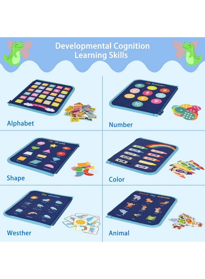 KolorFish Toddler Busy Board Book - Montessori Toys for 2+ Years, Birthday Gift - 7 in1 Preschool Learning Activities with Life Skills,Alphabet,Number,Shape,Color,Animal,Weather - Image 4