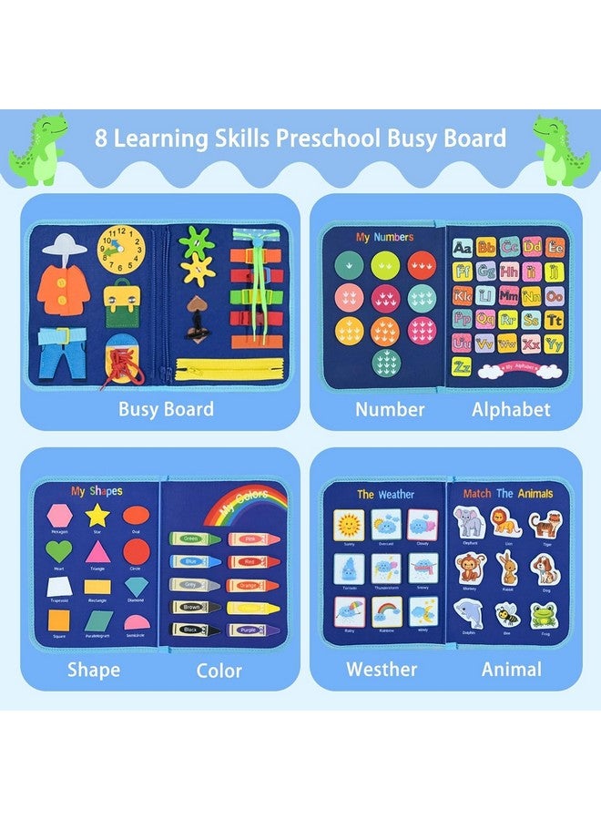 KolorFish Toddler Busy Board Book - Montessori Toys for 2+ Years, Birthday Gift - 7 in1 Preschool Learning Activities with Life Skills,Alphabet,Number,Shape,Color,Animal,Weather - Image 2