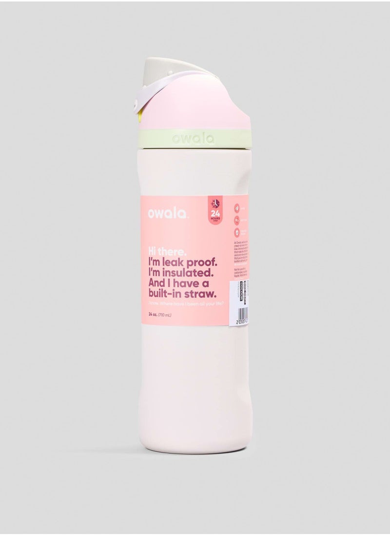Owala - Freesip Insulated Stainless Steel Water Bottle With Straw For Sports And Travel, Bpa-Free, Candy Coated 24OZ - Image 1