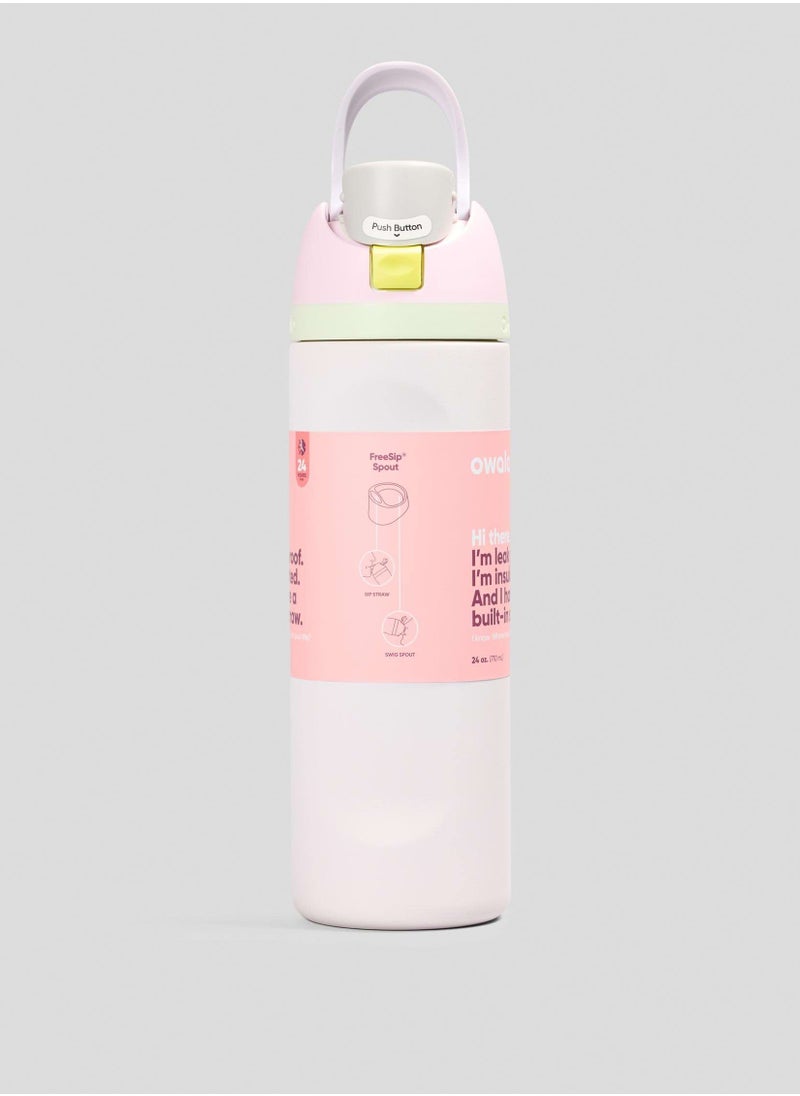 Owala - Freesip Insulated Stainless Steel Water Bottle With Straw For Sports And Travel, Bpa-Free, Candy Coated 24OZ - Image 1